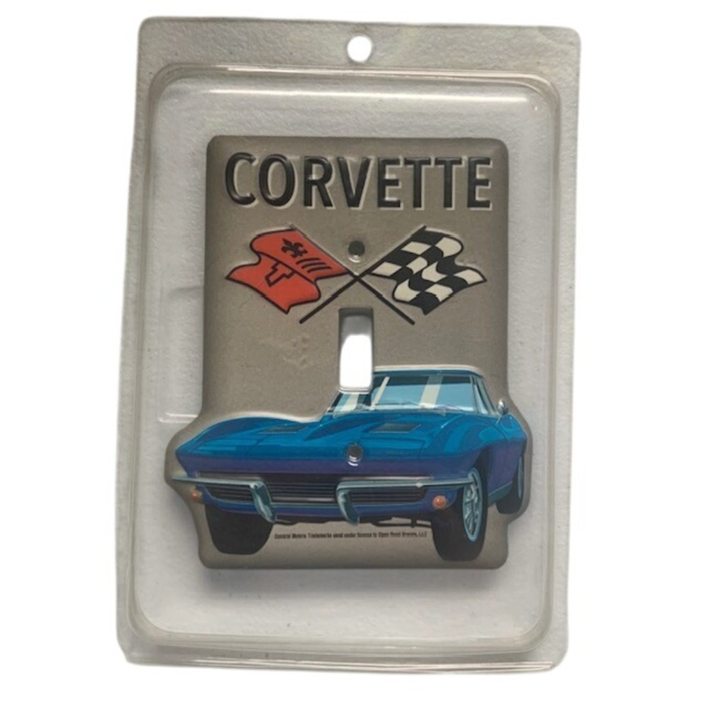 Chevy Corvette Light Switch Plate GM Licensed Man Cave Garage Decor